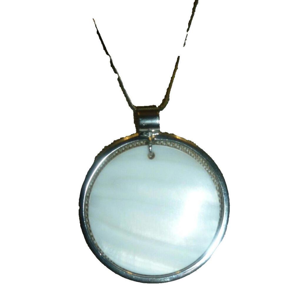 Cookie Lee Mother of PearlPendant‎ Necklace Boho Cord MOP 18"